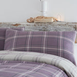 Appletree Hygge Aviemore Check Duvet Cover Set - Heather