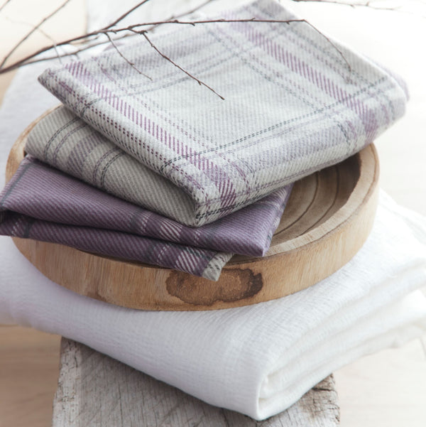 Appletree Hygge Aviemore Check Duvet Cover Set - Heather