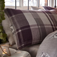 Dreams & Drapes Lodge Colville Check Plum Duvet Cover Set
