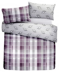 Dreams & Drapes Lodge Colville Check Plum Duvet Cover Set