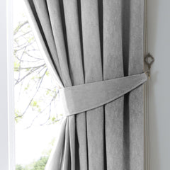 Fusion Dijon Silver Lined Curtains